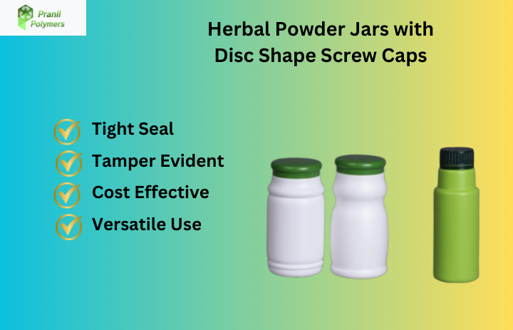 Herbal Powder Jars with Disc Shape Screw Caps: A Perfect Blend of Tradition and Modern Packaging