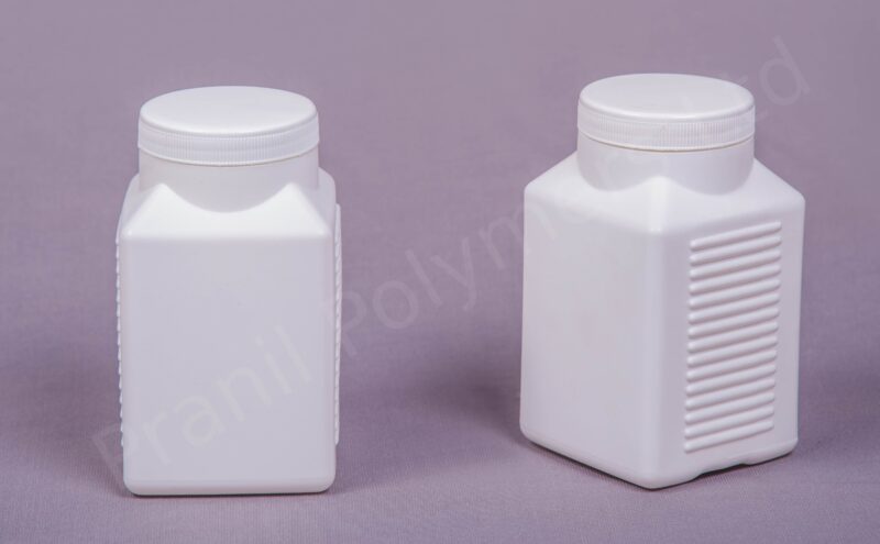 Ribbed Square Jars HDPE